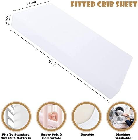 ANGELJUAN Soft Fitted Crib Sheet with Christmas Balls Stars Design
