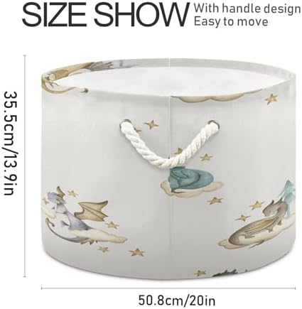 Xigua Extra Large Cotton Rope Storage Basket with Handles