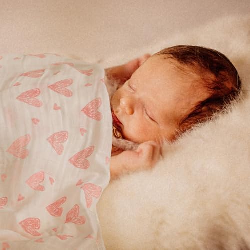 GLLQUEN BABY Muslin Swaddle Blankets 4-Pack 35x40