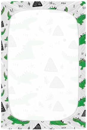 Wassud Cartoon Crocodile Crib Sheets 27x39 Inch Pack