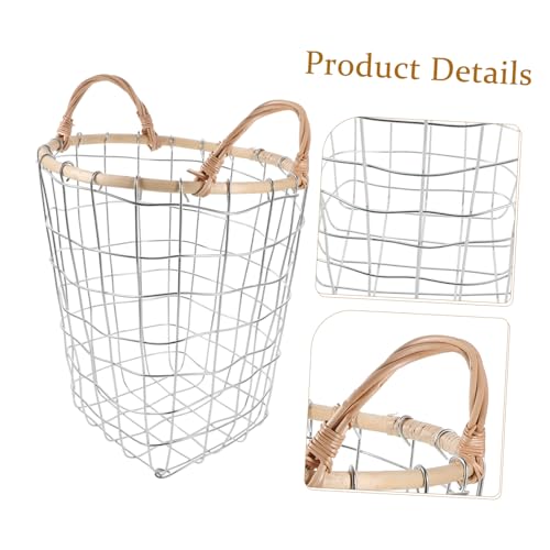 CHILDWEET Retro Woven Iron Wire Storage Basket