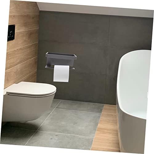 Mikikit Wall Mounted Toilet Paper Holder with Shelf