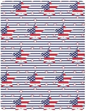 KICPOAY Fitted Crib Sheets with American Flag Pattern