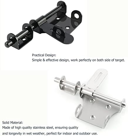 SHAUNI 6-Inch Stainless Steel Latch Bolt Lock 1