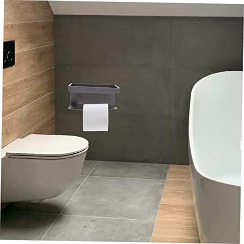 Wall-Mounted Toilet Paper Holder with Shelf