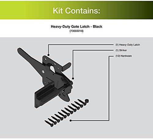 Boerboel Gate Solutions 73002218 Heavy-Duty Gate Latch Black 1