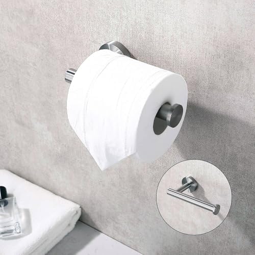 KONLREMA Silver Toilet Paper Holder Stainless Steel Round Wall Mount
