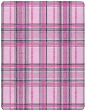 KICPOAY Fitted Crib Sheets Dark Pink Plaid Stretchy Playard Sheets for Baby