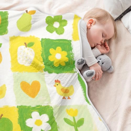 Sanluoli Monthly Milestone Blanket with Satin Trim for Baby 30x40in 1