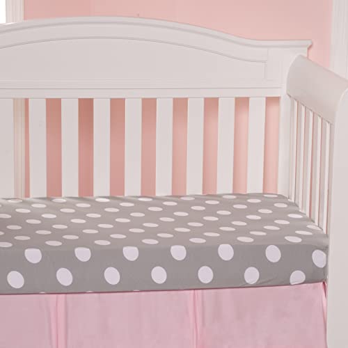 2 Pack Fitted Crib Sheets for Girls in Pink and Purple Designs