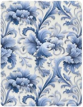 Wassud Blue Floral Crib Sheets Set 28x52 Inches