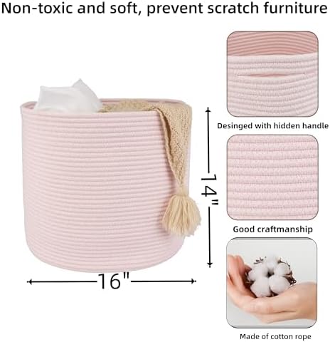 Cotton Rope Storage Basket for Baby Toys and Clothes