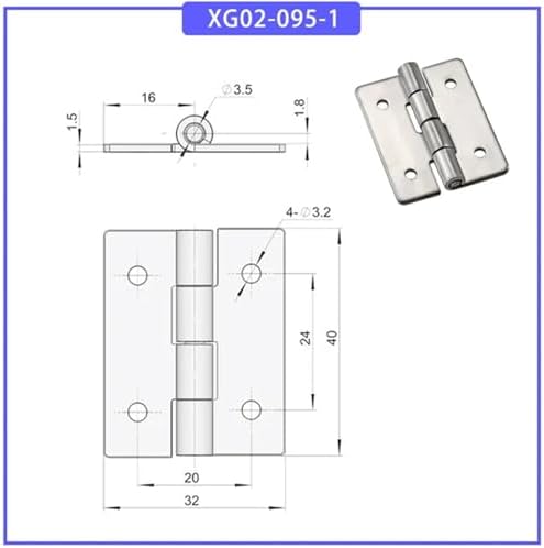 304 Stainless Steel Hinge for Cabinet Doors 1pc