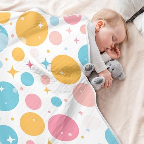 Sanluoli Cozy Cotton Muslin Swaddle Blanket 30x40in