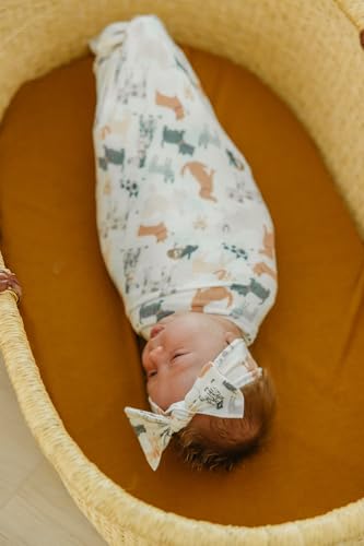 Copper Pearl Swaddle Blanket - Soft Stretchy Receiving Blanket for Baby