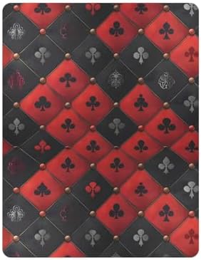 ALAZA Royal Red Black Crib Sheets for Kids