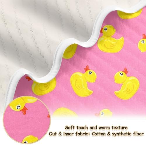 SHJI Baby Swaddle Blanket with Rubber Duck Design