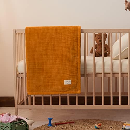 Migaloo Muslin Blanket - 4 Layers 100 Cotton Tangerine
