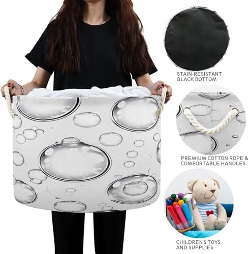 YETTASBIN Large Round Storage Basket 20x14 Inch