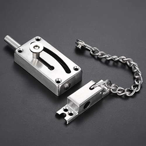 SHAUNI Heavy Duty Gate Latch with Anti-Theft Chain and Screw Hardware
