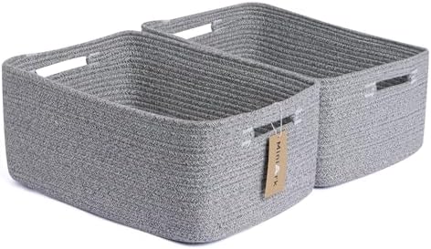 MiniArk Large Storage Baskets 2-Pack Mixed Grey 17x13x75