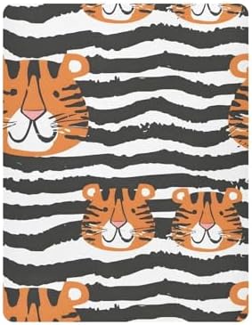 ALAZA Tiger Zebra Crib Sheets for Girls and Boys 1