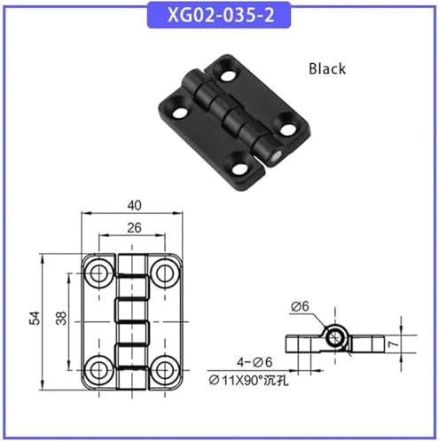 FANGZHNHT Zinc Alloy Hidden Gate Hinge 1pc Black
