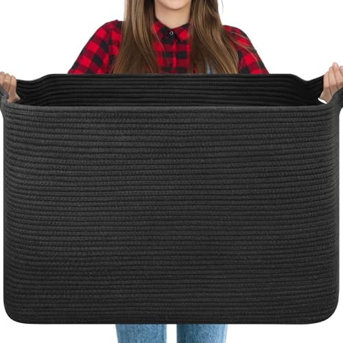 OIASKET 118L Extra Large Blanket Basket with Handle