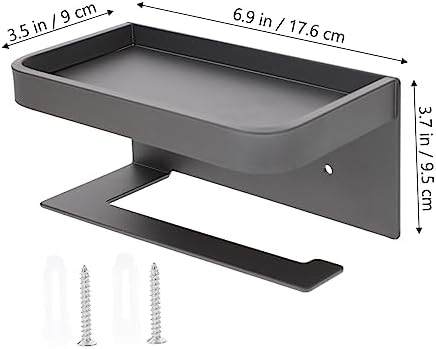 WHAMVOX Toilet Paper Holder with Shelf Wall Mount