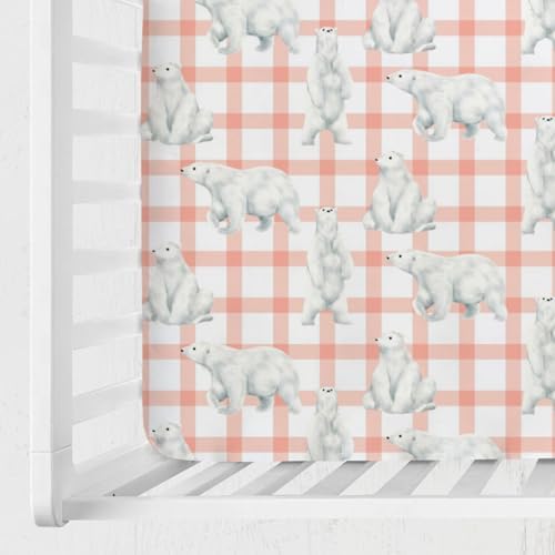 Watercolor Bear Baby Crib Sheet 52x28