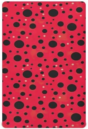 Wassud Red Dot Crib Sheets Set for Boys Girls