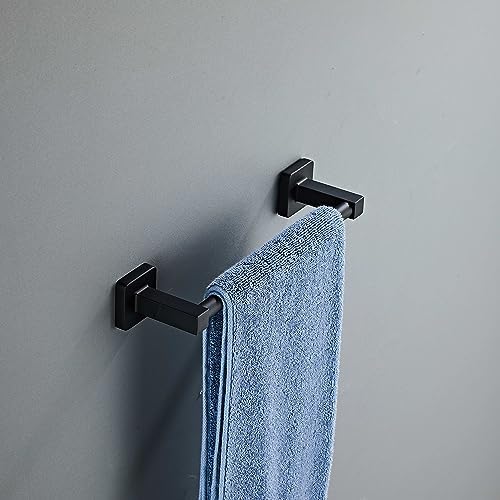 KUUBTH 12 Inch Matte Black Stainless Steel Towel Bar
