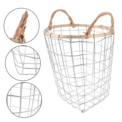 CHILDWEET Retro Woven Iron Wire Storage Basket