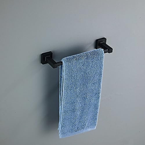 KUUBTH 12 Inch Matte Black Stainless Steel Towel Bar
