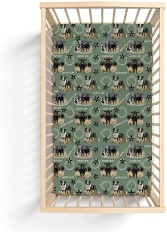 ZoUbqchY Herding Dogs Baby Crib Sheets 52x28 Inch