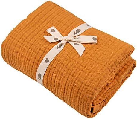 Migaloo Muslin Blanket - 4 Layers 100 Cotton Tangerine