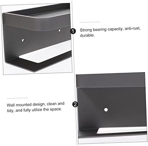 STOBOK Wall Mounted Toilet Paper Holder with Shelf