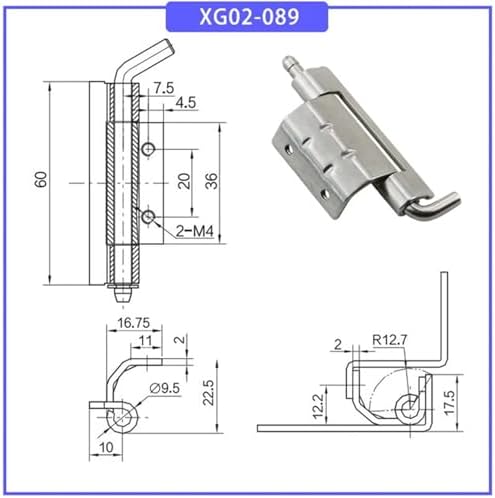 304 Stainless Steel Concealed Gate Hinge 1pcs 1