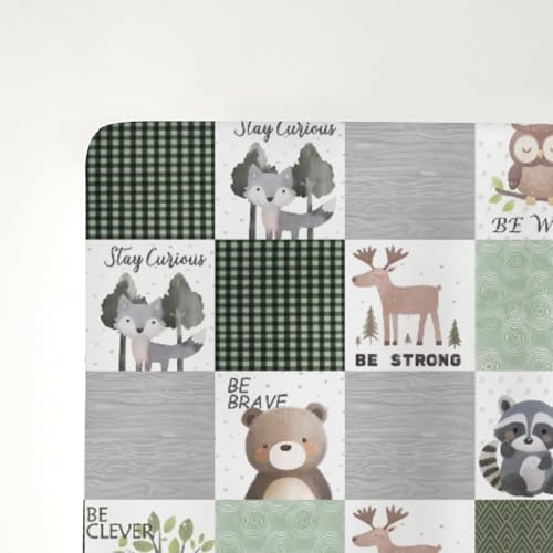 Cute Forest Animal Crib Sheets 52x28 Inch Fitted Mattress Cover