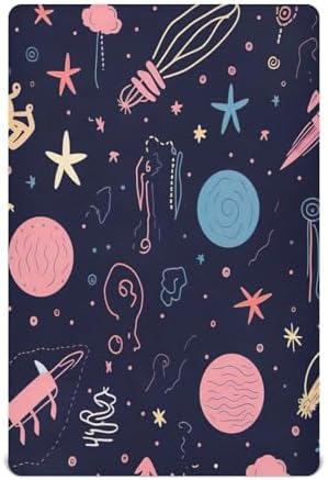 Wassud Stars and Comets Crib Sheets for Boys Girls