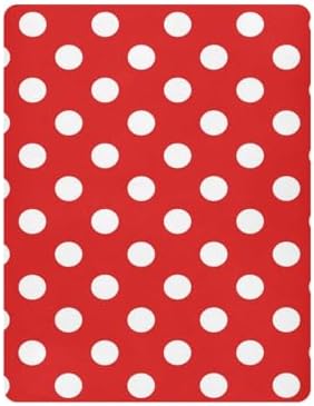 Polka Dot Red Crib Sheet for Baby Girls