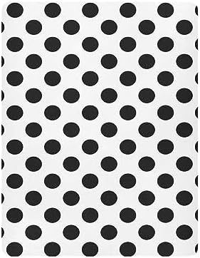 Black White Polka Dot Toddler Crib Sheet - Soft Fit 52x28x9in