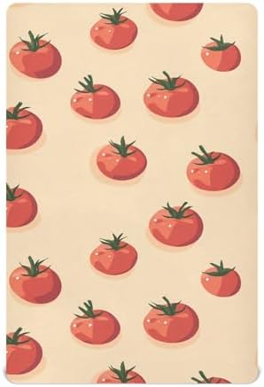 Wassud Red Tomatoes Crib Sheets 27x39 Inch Pack and Play Sheets