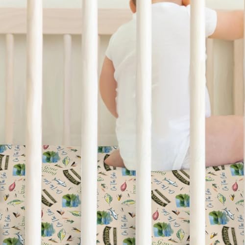Fishing Lovers Baby Crib Sheets 52x28 Inch