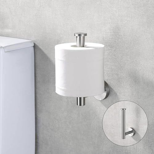 KONLREMA Silver Toilet Paper Holder Stainless Steel Round Wall Mount