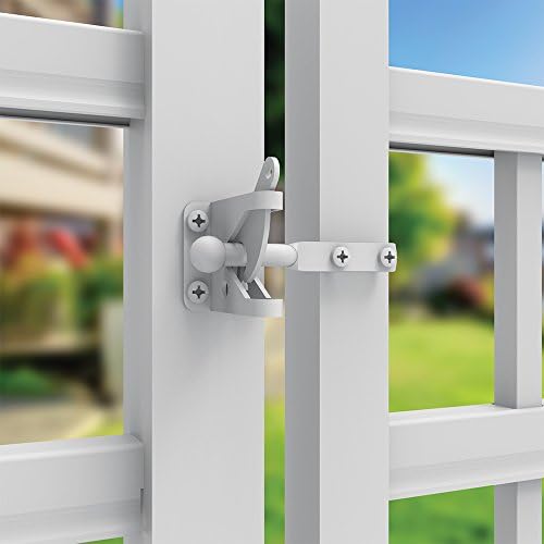 Barrette Outdoor Living 73025491 Gravity Gate Latch White