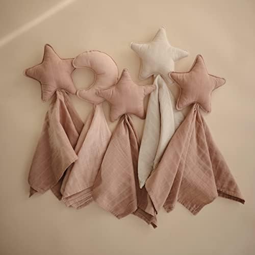Mushie Moon Security Blanket 100 Organic Cotton Blush