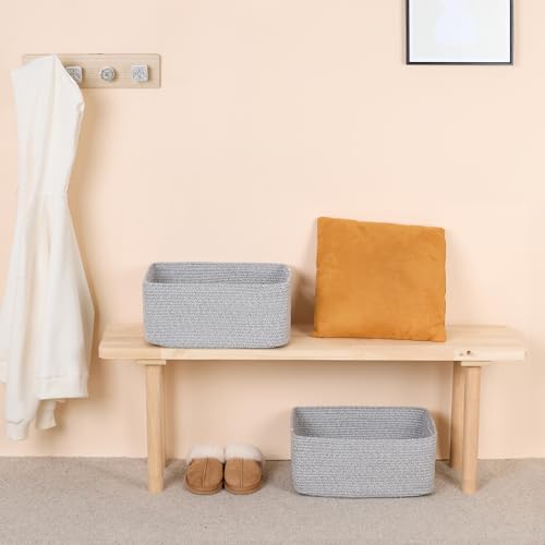 MiniArk Large Storage Baskets 2-Pack Mixed Grey 17x13x75