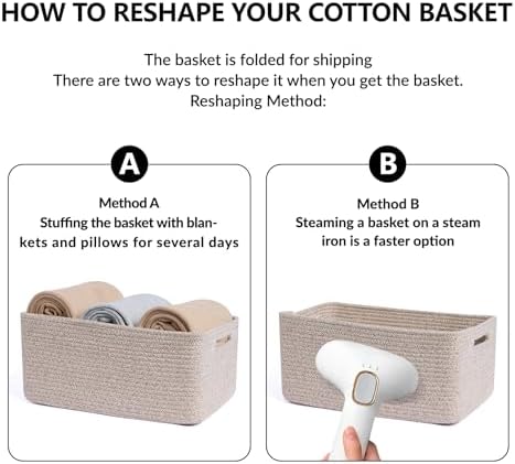 MiniArk 4-Pack Woven Rope Storage Baskets 17x13x75