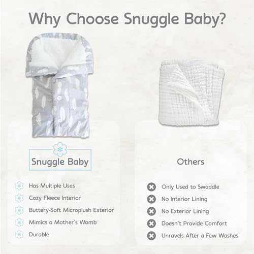 Snuggle Baby Swaddle Blanket - Boho Feathers
